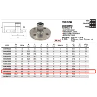 Raccordo manicotto flangiato PN16 ø108 Inox 316L a pressare 193108000