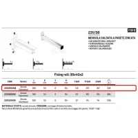 Mensola saldata a parete zincata L. 200 mm 231200000
