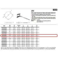 Collare ø1"1/2 fissaggio tubo ø45÷48 con dado puntato 255112000