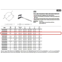 Collare ø3/4" fissaggio tubo ø25÷28 con dado puntato 255304000