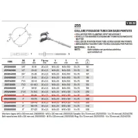 Collare ø4" fissaggio tubo ø110÷115 con dado puntato 255400000