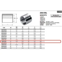 Manicotto ø1"1/2F inox 316L 268112316