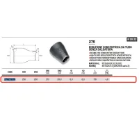 Riduzione concentrica ø273 x 219,1 in acciao a saldare 276273219