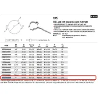 Collare con sgancio ø4" con dado puntato per tubo ø110÷115 355400000