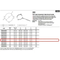 Collare ø110 mm per fissaggio tubo PE polietilene 360110000