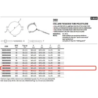 Collare ø125 mm per fissaggio tubo PE polietilene 360125000
