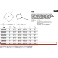Collare ø160 mm per fissaggio tubo PE polietilene 260160000