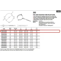 Collare ø40 mm per fissaggio tubo PE polietilene 360040000