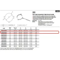 Collare ø50 mm per fissaggio tubo PE polietilene 360050000