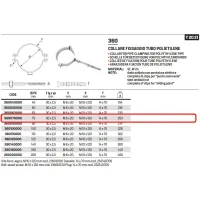 Collare ø75 mm per fissaggio tubo PE polietilene 360075000
