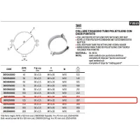 Collare ø125 per fissaggio tubo polietilene con dado puntato ø1/2" 362125000