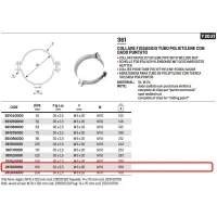 Collare ø160 per fissaggio tubo polietilene con dado puntato ø1/2" 262160000