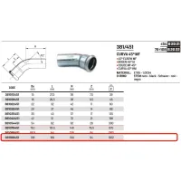 Curva 45° MF ø108 a pressare 381108451