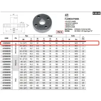 Flangia piana PN40 DN15 ø1/2" 411015010