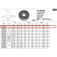 Flangia piana PN40 DN15 ø1/2" 411015010I