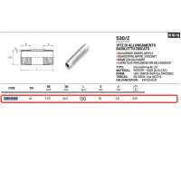 Vite di allungamento barilotto zincato ø1"1/4 L.150 mm 530112153