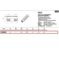 Vite di allungamento barilotto zincato ø1" L.200 mm 530100203