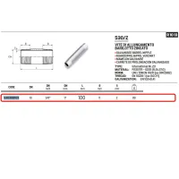 Vite di allungamento barilotto zincato ø3/8" L.100 mm 530308103