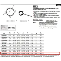 Collare ø4" fissaggio tubo con gomme e vite - tassello a battente 555400001