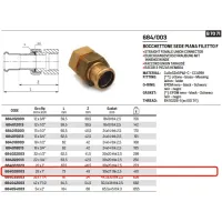 Bocchettone sede piana filetto F ø28 x 1"F 684028003