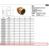 Manicotto misto filetto M ø54 x 2"M AESPRES in rame a pressare 687200054