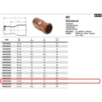 Riduzione MF ø54 x 28 AESPRES in rame a pressare 691054028