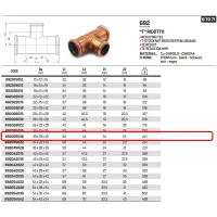 Tee ridotto femmina ø35 x 18 x 35 AESPRES in rame a pressare 692035018