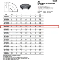 Curva dima 3D 90° da tubo senza saldatura ø2" x 60,3 in acciaio a saldare 704603000