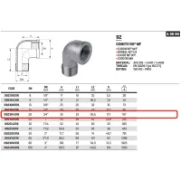 Gomito 90° ø3/4"MF aisi 316 inox 092304316