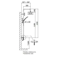 Colonna doccia Birillo Fix con miscelatore termostatico con deviatore ZCOL685LIQCR