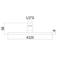 Soffione MASTER "Tondo" in metallo ispezionabile - ø225mm ZSOF074CR