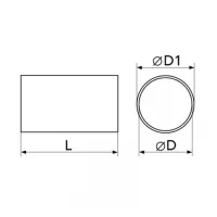 Tubo cilindrico in pvc "TT 100" d. 100 mm - L.1500 mm 11161370