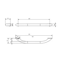 Portasciugamani di sicurezza Style Soft - L. 350 mm ST-M35-SF