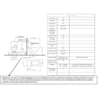 UNIKA vaso wc monoblocco a terra con apertura frontale. Completo di cassetta di scarico. 420-MB