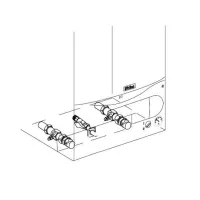 Vaillant Kit 2 saracinesche dritte per allacciamento andata/ritorno riscaldamento per nuova dima a muro (raccordi 3/4") 306201