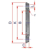 Flangia in alluminio con diametro 100 PN10-16 Nupi 00FLAAL110