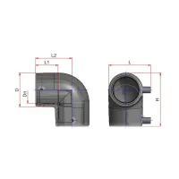 Raccordo a gomito 90° elettrosaldabile Nupi - diametro 180 mm - PE 12EGEM180