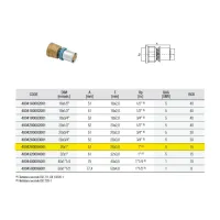 4004 Raccordo diritto femmina ø26 x 1"F in ottone a pressare DeltaPress 4004260004001