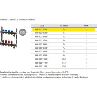 60010221 Collettore COMBI INOX 1" con sfiato manuale - n° anelli 2+2 6001022102001