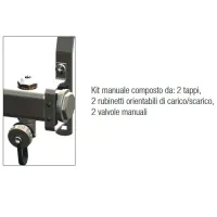 60010221 Collettore COMBI INOX 1" con sfiato manuale - n° anelli 4+4 6001022104001