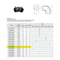 3004 Curva ø140 a 90° PE100 - S5 Gas - PN 16 20°C elettrosaldabile 3004140000001