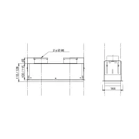 Bocchetta Zehnder ComfoCase CLD grande 2 x 90 / 115 mm attacco lato posteriore - dim. 395x118x140 mm 988320529