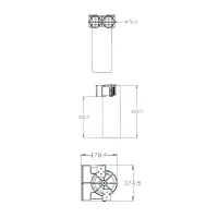 Codolo in ABS - Zehnder TVA-K 2x75 lunga 385 mm 990326125