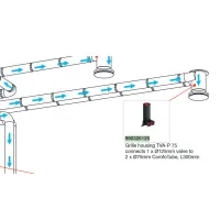 Codolo in ABS - Zehnder TVA-K 2x75 lunga 385 mm 990326125