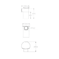 Codolo TVA-P 75 collega 1 valvola ø 125 mm su 1 Zehnder ComfoTube ø 75 mm 990326001