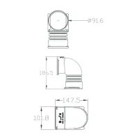 Raccordo Comfotube ø90 mm curva 90° 990322153