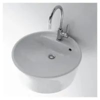 Flaminia TWIN SET 52 lavabo sospeso 52 cm, monoforo, con troppopieno, colore bianco finitura lucido 5050/S 5050/S