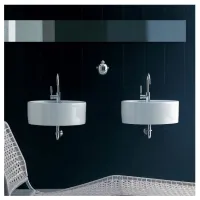 Flaminia TWIN SET 52 lavabo sospeso 52 cm, monoforo, con troppopieno, colore bianco finitura lucido 5050/S 5050/S