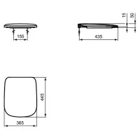 Ideal Standard Esedra sedile slim senza chiusura rallentata, colore bianco T318201