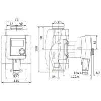 Stratos PICO-Z 25/1-6 PN 10 interasse 180 mm G 1"1/2 circolatore premium singolo a rotore bagnato con attacchi filettati 4216473